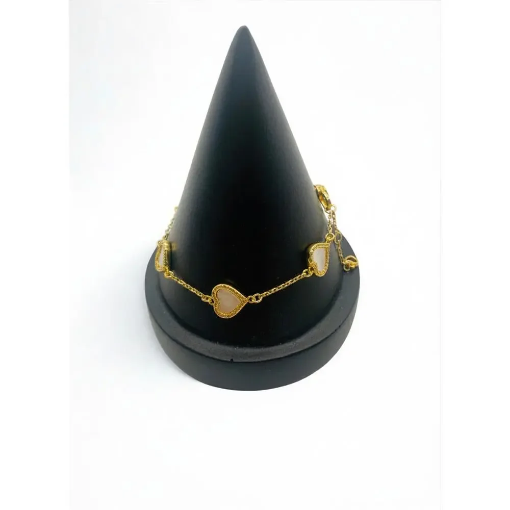 Kate Spade New York Gold-Tone Pavé & Mother-of-Pearl Heart Link Bracelet - Picture 6 of 8